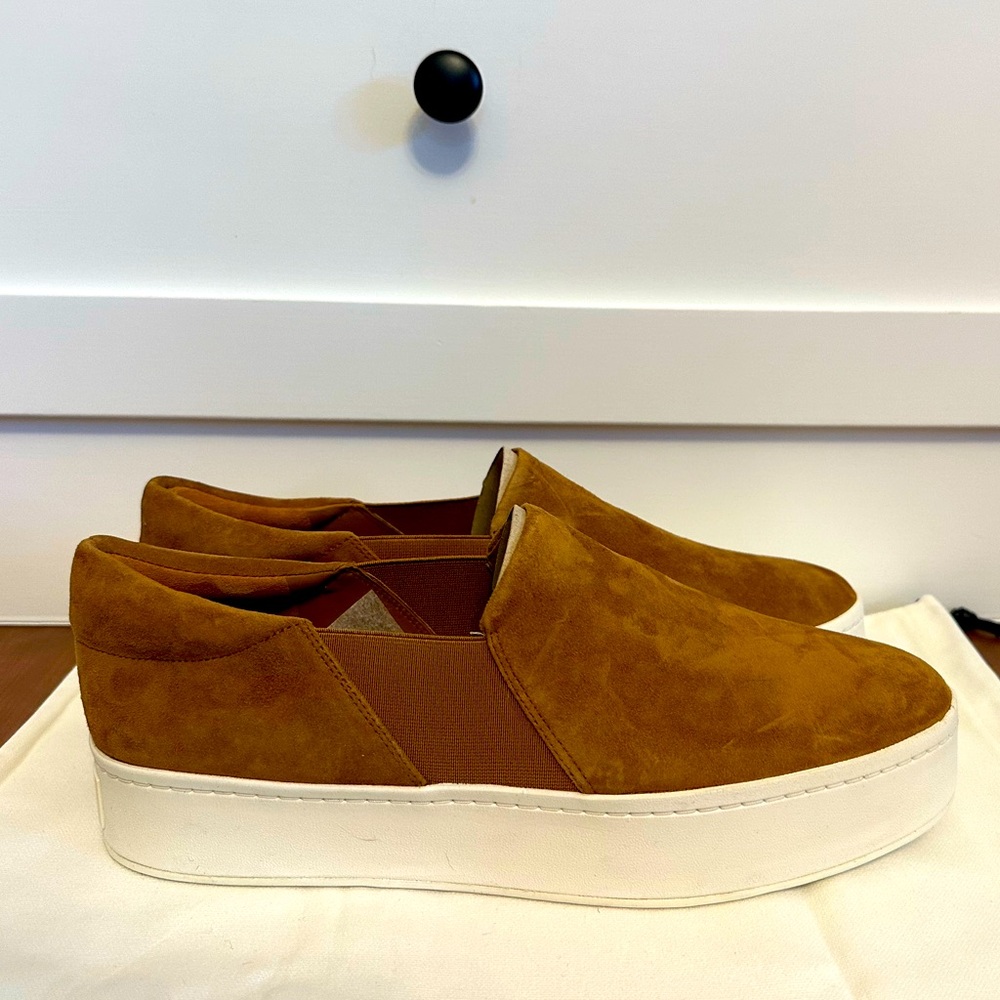 Vince Slip-on Warren Platform Sneakers Cognac size 11